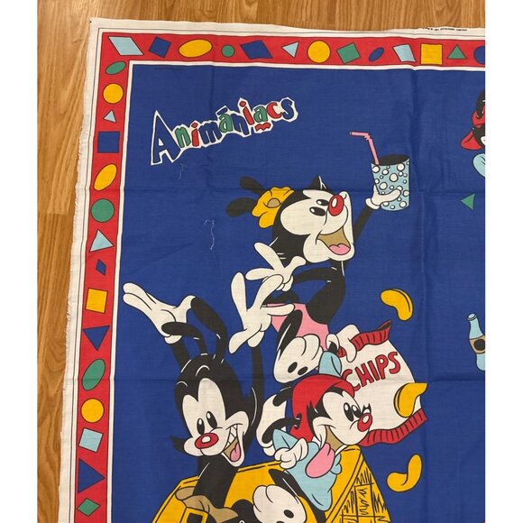 Animaniacs Fabric Panel Cartoon Character Picnic 1995 Springs Industries 44 x45" - Picture 5 of 7